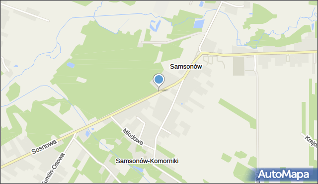 Samsonów, Samsonów, mapa Samsonów