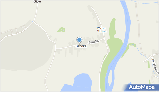 Sanoka, Sanoka, mapa Sanoka