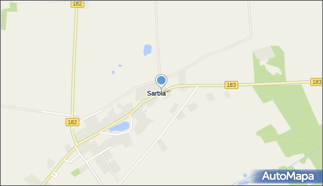 Sarbia gmina Czarnków, Sarbia, mapa Sarbia gmina Czarnków