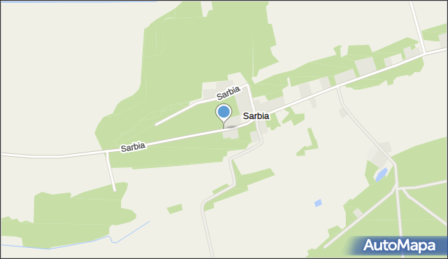 Sarbia gmina Krosno Odrzańskie, Sarbia, mapa Sarbia gmina Krosno Odrzańskie