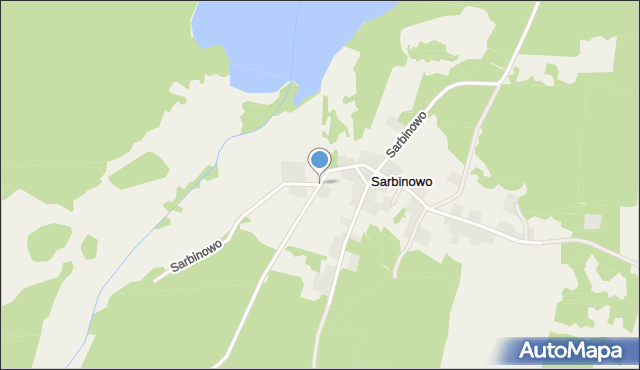 Sarbinowo gmina Dobiegniew, Sarbinowo, mapa Sarbinowo gmina Dobiegniew