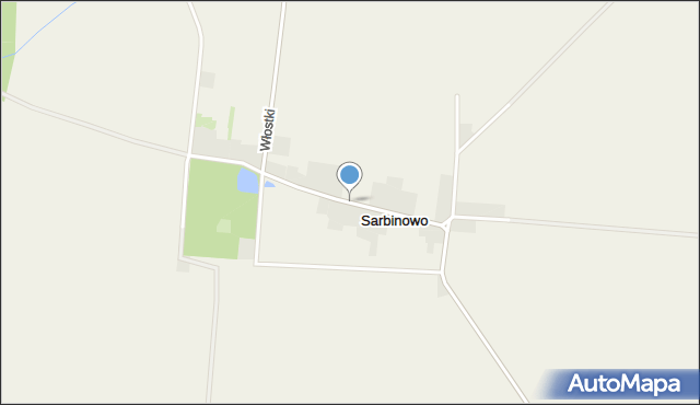 Sarbinowo gmina Poniec, Sarbinowo, mapa Sarbinowo gmina Poniec