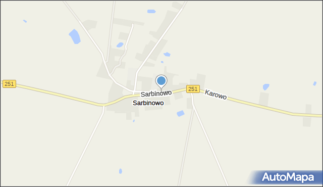 Sarbinowo gmina Żnin, Sarbinowo, mapa Sarbinowo gmina Żnin