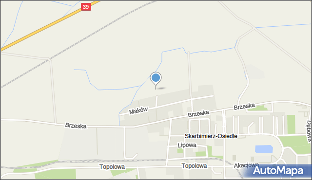 Skarbimierz-Osiedle, Sadowa, mapa Skarbimierz-Osiedle