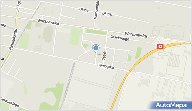 Sochaczew, Samodzielna, mapa Sochaczew