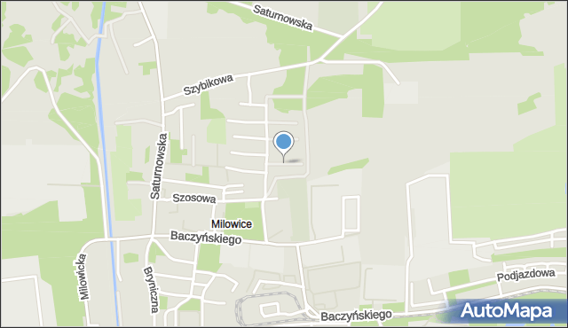 Sosnowiec, Sasanek, mapa Sosnowca
