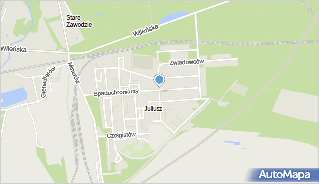 Sosnowiec, Saperów, mapa Sosnowca