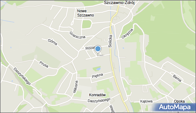 Szczawno-Zdrój, Saperów, mapa Szczawno-Zdrój