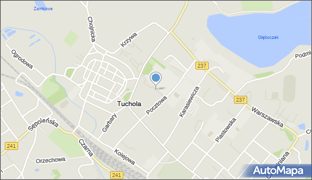 Tuchola, Saganowskiego Stanisława, mapa Tuchola