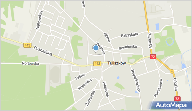 Tuliszków, Sadowa, mapa Tuliszków