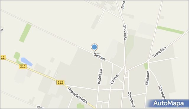 Wielichowo-Wieś, Sadowa, mapa Wielichowo-Wieś