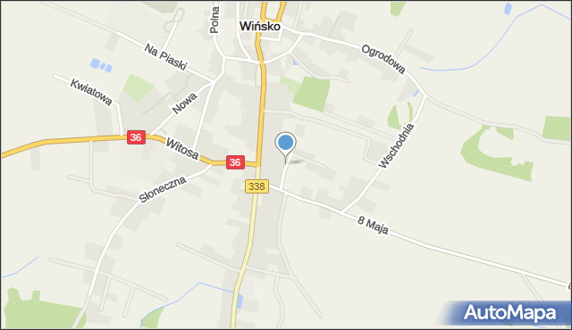 Wińsko, Sadowa, mapa Wińsko