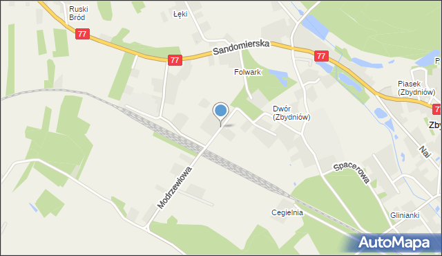 Zbydniów gmina Zaleszany, Sawarskiego, ks., mapa Zbydniów gmina Zaleszany