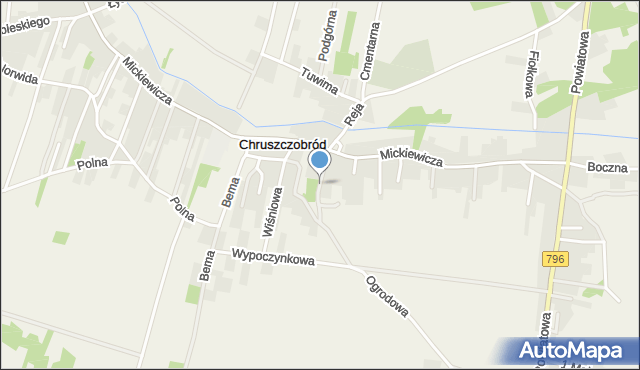 Chruszczobród, Ściegiennego Piotra, ks., mapa Chruszczobród