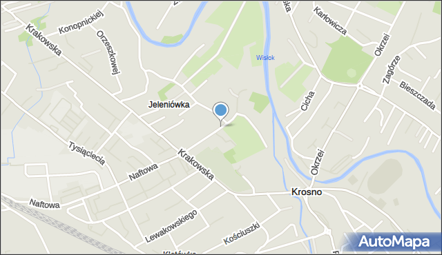 Krosno, Ściegiennego Piotra, ks., mapa Krosna