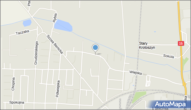 Krotoszyn, Ściegiennego Piotra, ks., mapa Krotoszyna