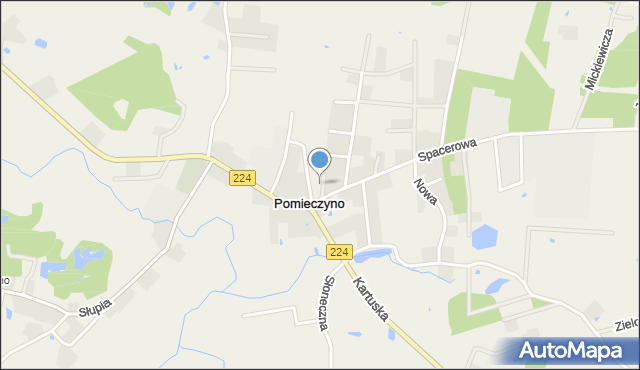 Pomieczyno, Ścieżka Tadeusza Rogatki, ks. prał., mapa Pomieczyno