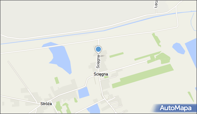 Ścięgna gmina Rząśnia, Ścięgna, mapa Ścięgna gmina Rząśnia