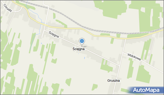 Ścięgna gmina Zagnańsk, Ścięgna, mapa Ścięgna gmina Zagnańsk