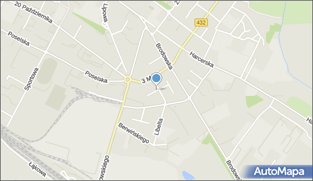 Środa Wielkopolska, Sczanieckiej Emilii, mapa Środa Wielkopolska