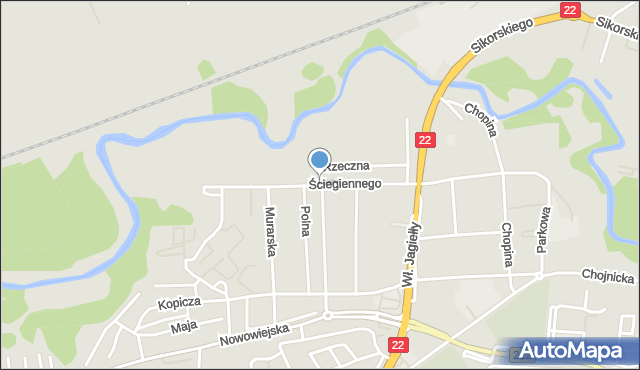 Starogard Gdański, Ściegiennego Piotra, ks., mapa Starogard Gdański