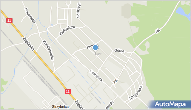 Tarnowskie Góry, Ściegiennego Piotra, ks., mapa Tarnowskie Góry