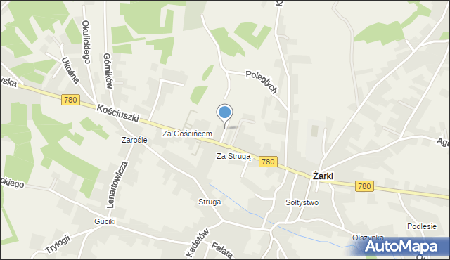 Żarki gmina Libiąż, Ściegiennego Piotra, ks., mapa Żarki gmina Libiąż