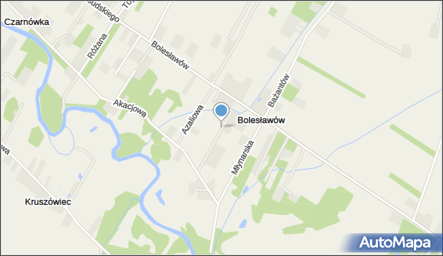 Bolesławów gmina Wiązowna, Serdeczna, mapa Bolesławów gmina Wiązowna