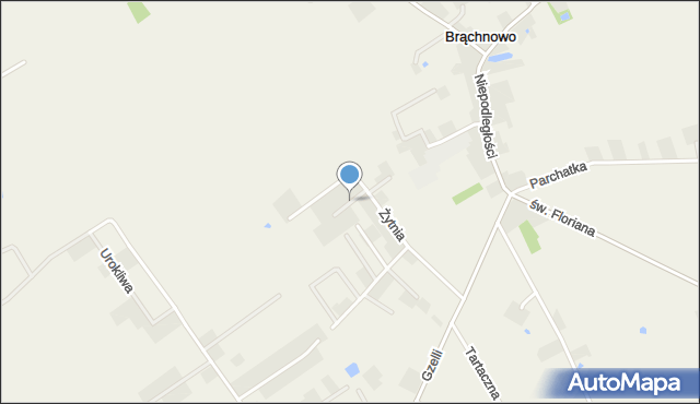 Brąchnowo, Seledynowa, mapa Brąchnowo