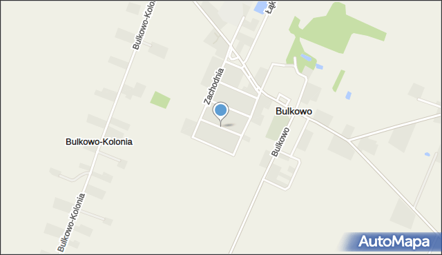 Bulkowo-Kolonia, Sezamkowa, mapa Bulkowo-Kolonia