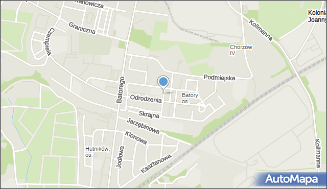 Chorzów, Sempołowskiej Stefanii, mapa Chorzów