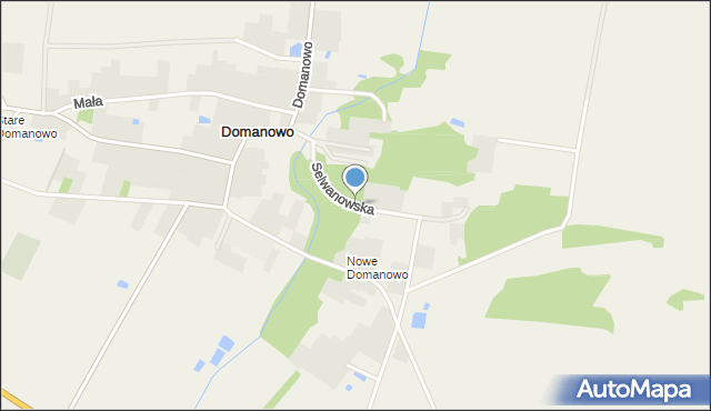 Domanowo gmina Brańsk, Selwanowska, mapa Domanowo gmina Brańsk