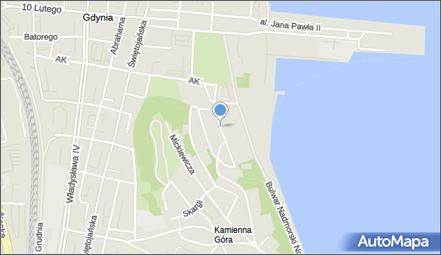 Gdynia, Sędzickiego Franciszka, mapa Gdyni