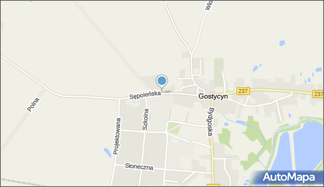 Gostycyn, Sępoleńska, mapa Gostycyn