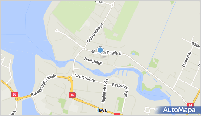 Iława, Sendlerowej Ireny, mapa Iława