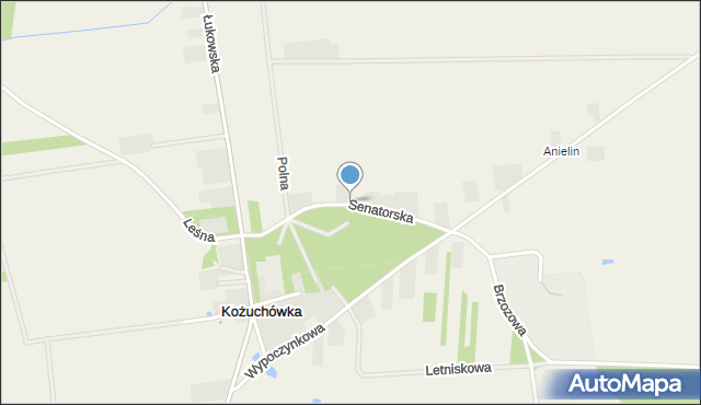 Kożuchówka, Senatorska, mapa Kożuchówka