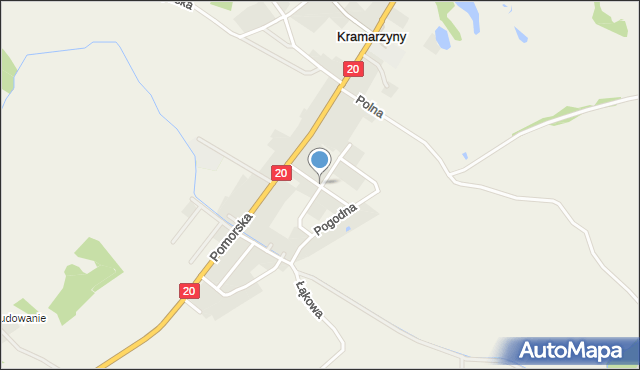 Kramarzyny, Sezamkowa, mapa Kramarzyny