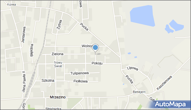 Mrzezino, Sezamkowa, mapa Mrzezino