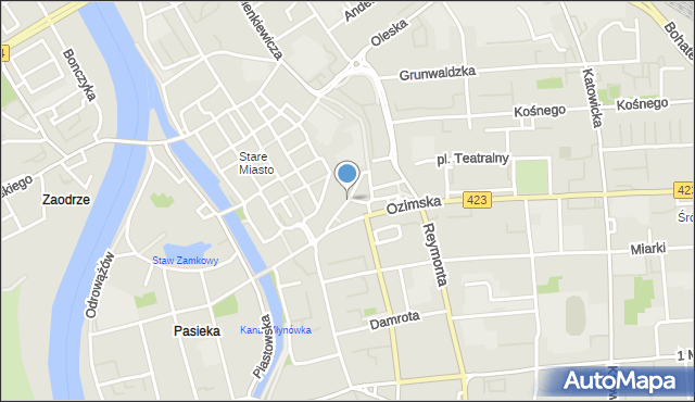 Opole, Sempołowskiej Stefanii, mapa Opola