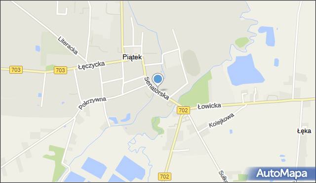 Piątek powiat łęczycki, Senatorska, mapa Piątek powiat łęczycki