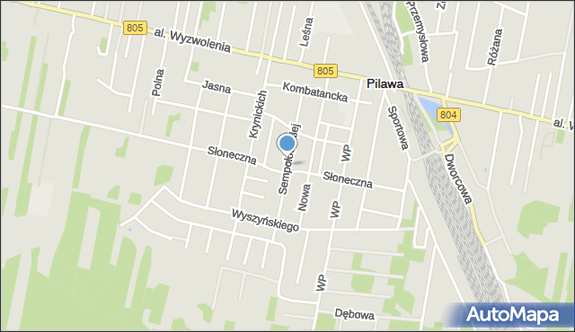 Pilawa powiat garwoliński, Sempołowskiej Stefanii, mapa Pilawa powiat garwoliński