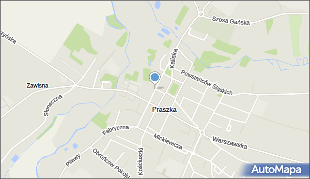 Praszka, Senatorska, mapa Praszka