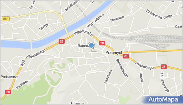 Przemyśl, Serbańska, mapa Przemyśla