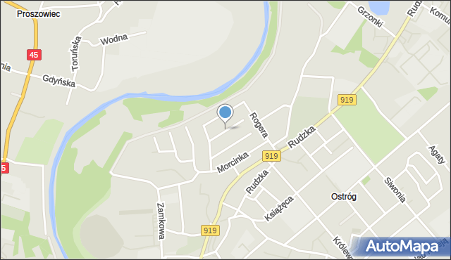 Racibórz, Segeta Alojzego, mapa Racibórz