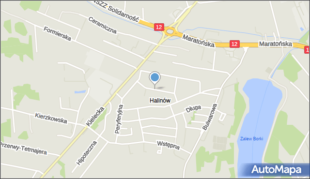 Radom, Senatorska, mapa Radomia