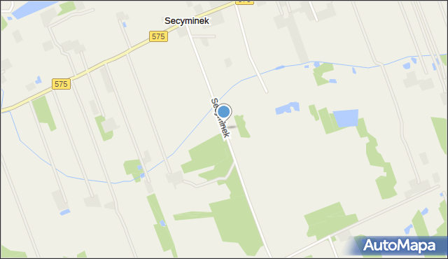 Secyminek, Secyminek, mapa Secyminek