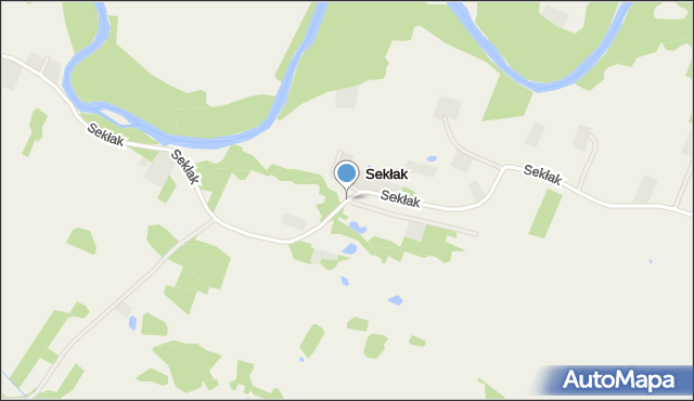 Sekłak gmina Korytnica, Sekłak, mapa Sekłak gmina Korytnica