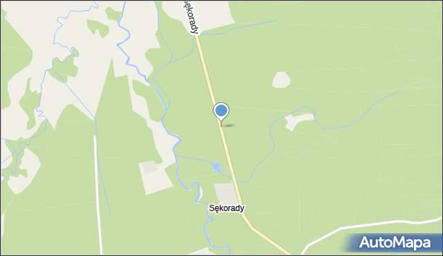 Sękorady, Sękorady, mapa Sękorady