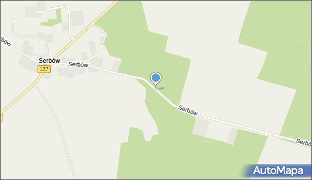 Serbów, Serbów, mapa Serbów