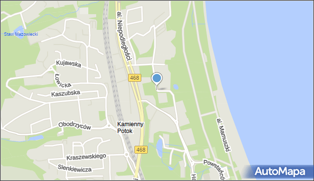 Sopot, Sępia, mapa Sopotu